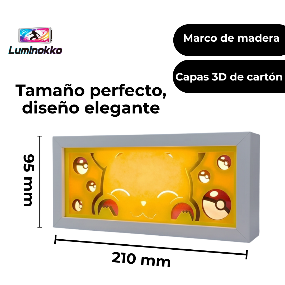 Caja de Luz Anime 3D – Ilumina a tu Personaje Favorito ✨